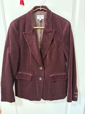 Uniqlo Burgundy Velvet Blazer - Ines de la fressange